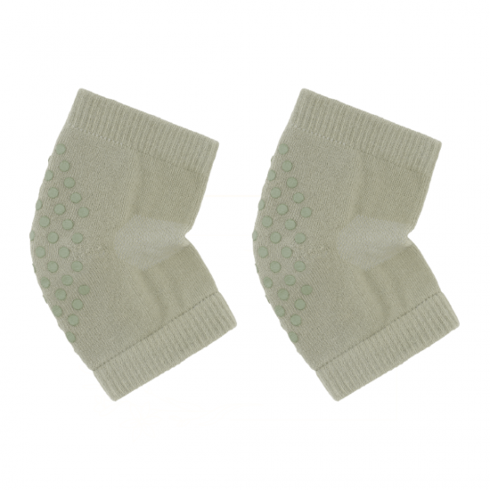 Organic cotton crawling  kneepads for kids Light green