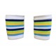 Striped  Short Wristbands Blue white green