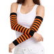 Striped Universal Arm and Leg Sleeves Black orange