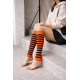 Striped Universal Arm and Leg Sleeves Black orange
