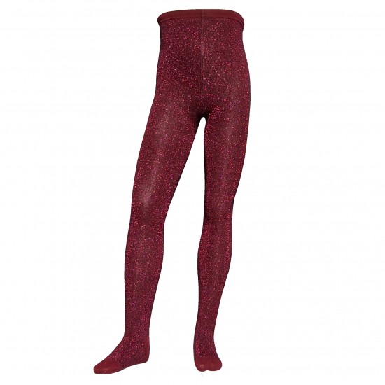 Sparkling tights for kids Bordeaux