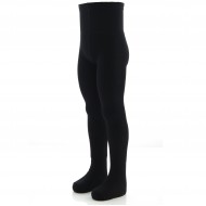 Warm 50% Merino wool Black tights for kids