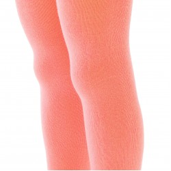 Pink plain tights for kids Light Coral