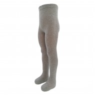 Light grey melange plain tights for kids 