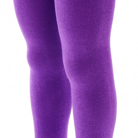 Purple plain tights for kids Levander