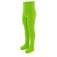 Green plain tights for kids Lime
