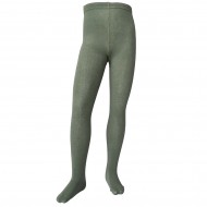 Green plain tights for kids Greenish