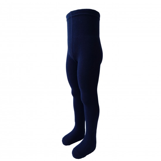 Blue plain tights for kids Navy
