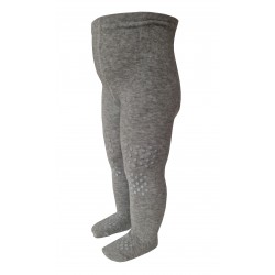 Crawling plain tights for babies Light grey