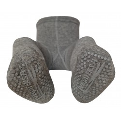 Crawling plain tights for babies Light grey