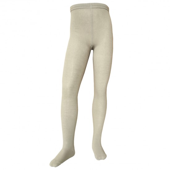 Organic cotton plain tights for kids Ivory