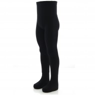 Organic cotton plain tights for kids Black