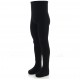 Organic cotton plain tights for kids Black