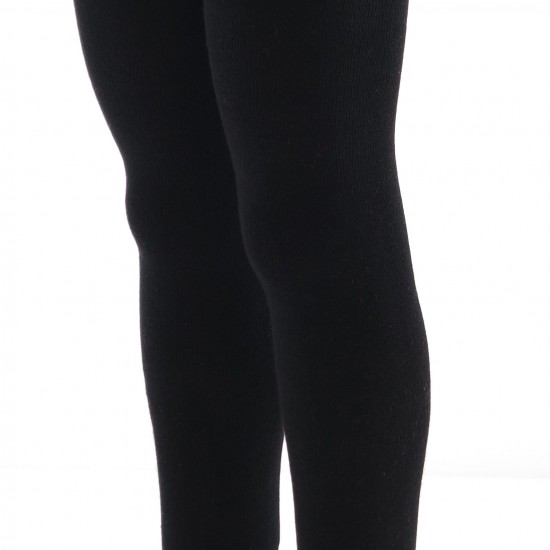 Organic cotton plain tights for kids Black