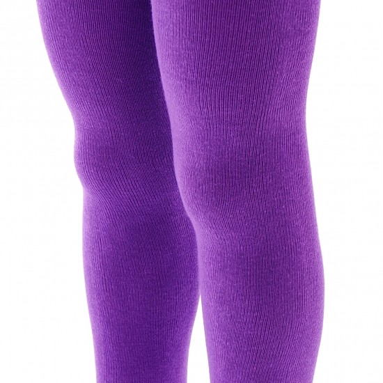 Organic cotton plain tights for kids Levander