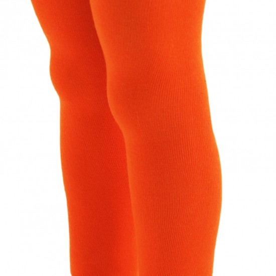 Organic cotton plain tights for kids Orange