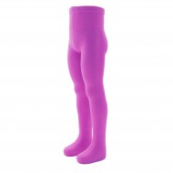 Organic cotton plain tights for kids Orchid