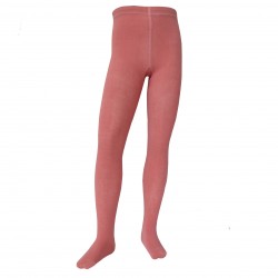 Organic cotton plain tights for kids Rosy pink