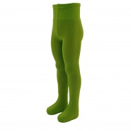 Organic cotton plain tights for kids Moss