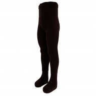 Organic cotton plain tights for kids Chocolate