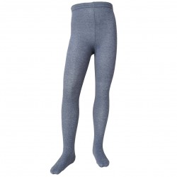 Blue plain tights for kids Light denim