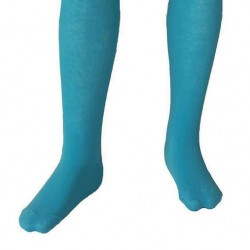 Blue plain tights for kids Dark turquoise