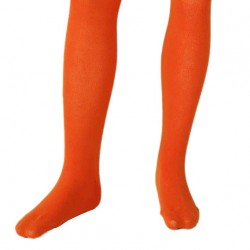 Orange plain tights for kids 