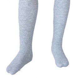 Grey white plain tights for kids Pearl