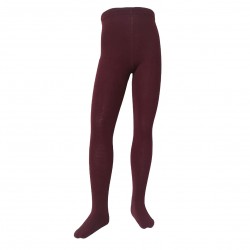 Red plain tights for kids Dark bordeaux