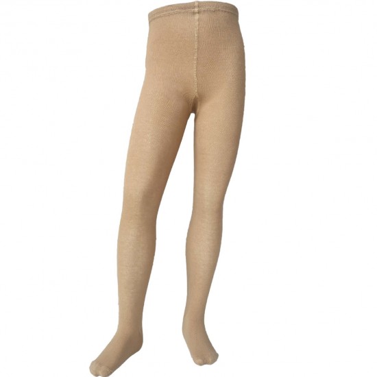 Brown plain tights for kids Vanilla cream