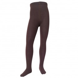 Brown plain tights for kids Chocolate