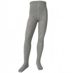 Light grey melange plain tights for kids 