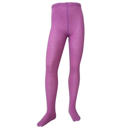 Purple plain tights for kids Orchid
