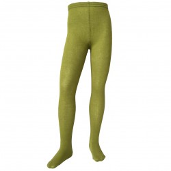Green plain tights for kids Moss