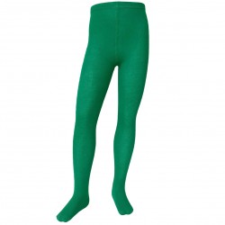 Green plain tights for kids Emerald