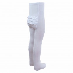 Fancy white tights for kids Lace