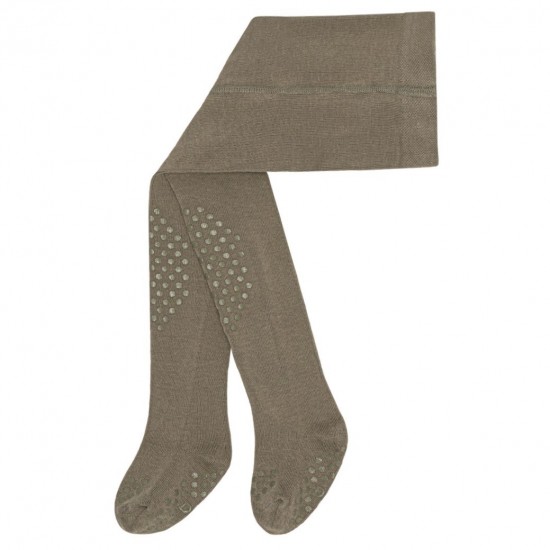 Organic cotton crawling  tights for babies Walnut