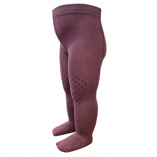 Organic cotton crawling  tights for babies Burgundy