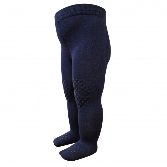 Organic cotton crawling  tights for babies Dark blue