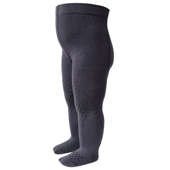 Organic cotton crawling  tights for babies Dark grey