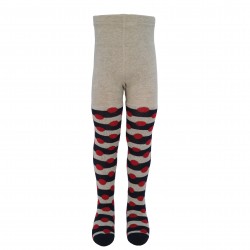 Warm plush legs tights for kids Grey octopus