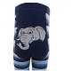 Non-slip warm plush tights for kids dark blue Elephant