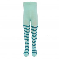 Warm plush legs tights for kids Blue octopus