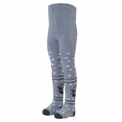 Non-slip warm plush tights for kids grey Deer