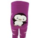 Non-slip warm plush tights for kids purple Penguin