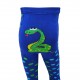 Warm plush tights for kids Blue snake