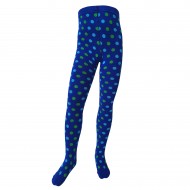 Warm plush tights for kids Blue snake