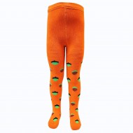 Warm plush tights for kids Orange squirrel