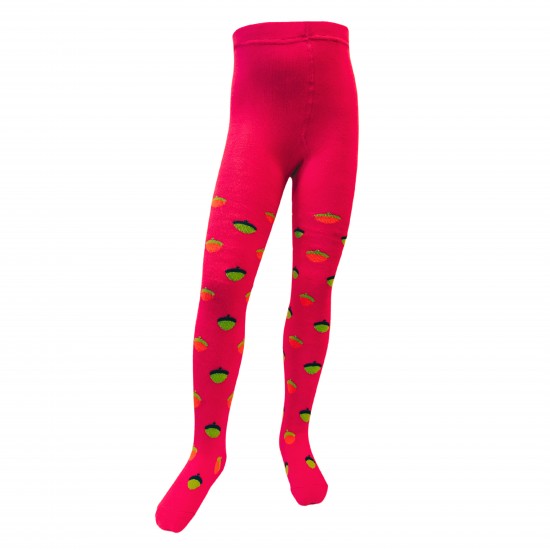 Warm plush tights for kids Pink squirrel