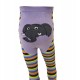 Warm plush tights for kids Purple Elephant